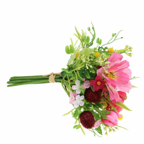 Floristik24 Decorative bouquet Cosmea and snowball in a bunch Artificial pink Assorted H18cm