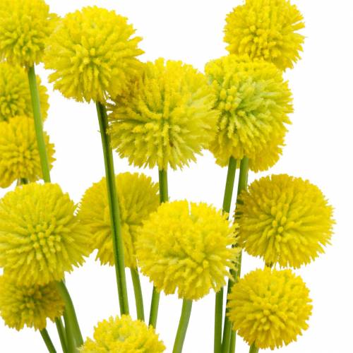 Floristik24 Drumsticks Craspedia Yellow Artificial Garden Flower Silk Flowers 15pcs