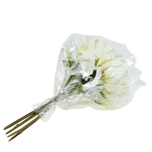 Floristik24 Decorative Chrysanthemum Bouquet White 28cm 6 Pcs
