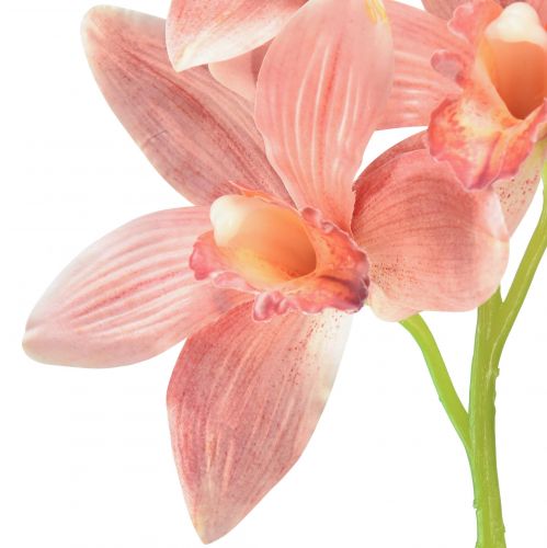 Product Cymbidium orchid artificial 5 flowers peach 65cm