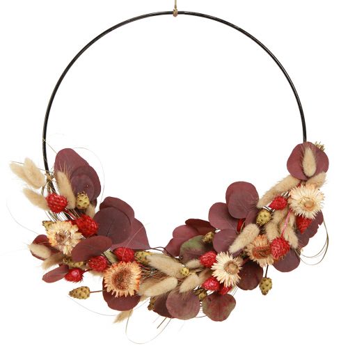 Product DIY Box Ring Dried Flower Wreath Strawflowers Ø30cm - Boho Decorative Ring - Design Your Own