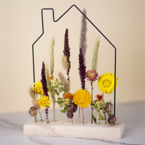 DIY box flower bar with dried flowers house 34.5×24.5cm
