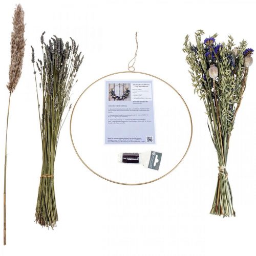 Floristik24 DIY Box Dried Flowers Loop Meadow Flowers Dried Ø35cm