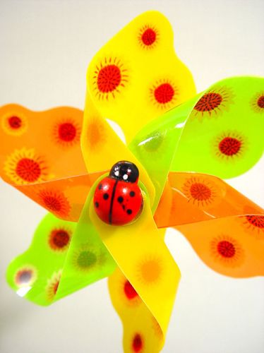 Floristik24 Windmill with ladybird on stick 7.5cm 18 pcs