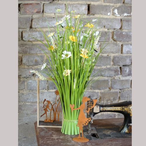 Product Bunch of grass with flowers and butterflies orange 70cm