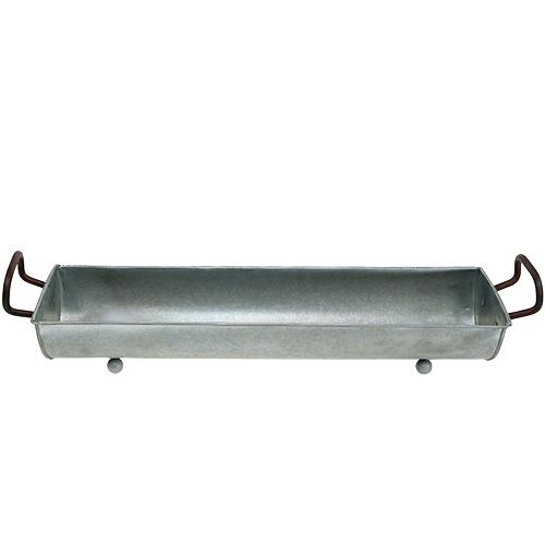 Floristik24 Gutter planter zinc 70cm, 59cm 2pcs