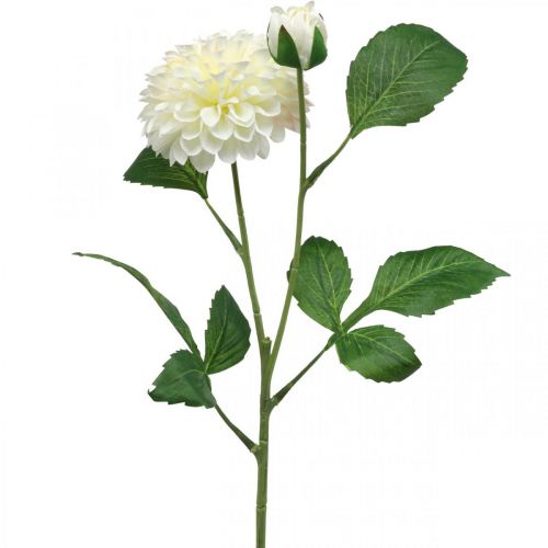 Dahlia artificial artificial flowers cream green 2 flowers 60cm