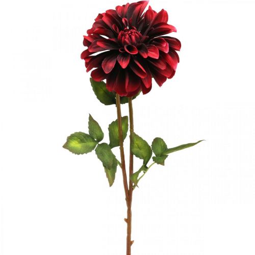 Product Artificial flower dahlia red silk flower autumn 78cm Ø3 / 15cm