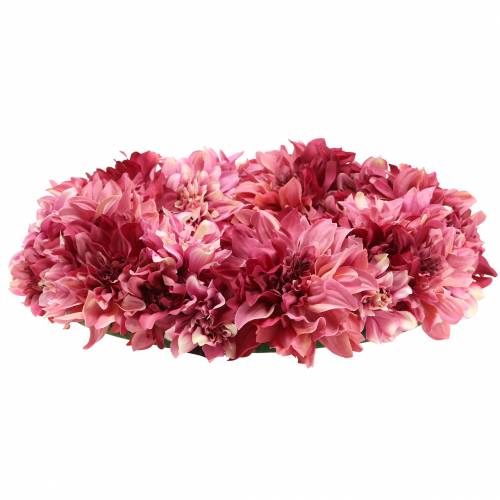 Product Dahlia blossom wreath old rose, mallow Ø42cm