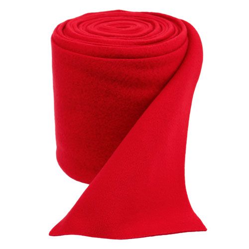 Floristik24 Decorative fleece red 15cm 5m