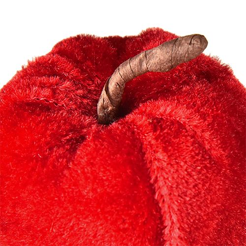 Product Decorative apples fabric autumn decoration velvet red Ø5cm H6cm 12 pcs