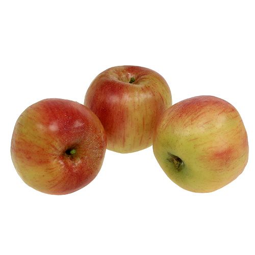 Floristik24 Decorative apple Ø10cm red yellow 3pcs