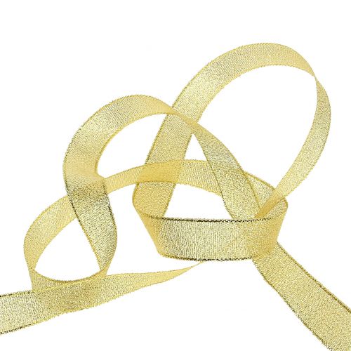 Floristik24 Decorative ribbon gold 6mm 22,5m