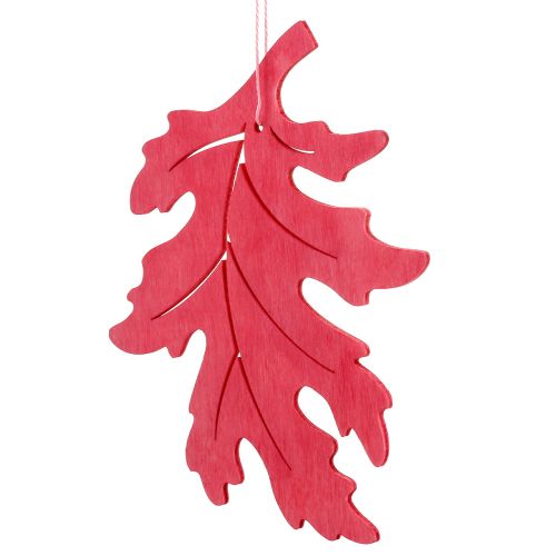 Floristik24 Decorative leaves made of wood to hang colored 12cm 9pcs