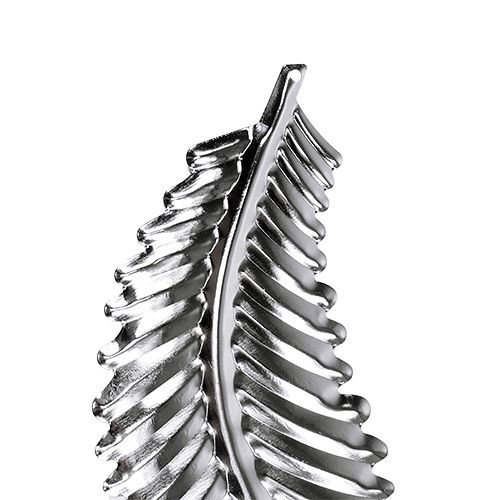 Floristik24 Decorative sheet made of metal silver 4cm x 12cm 12pcs