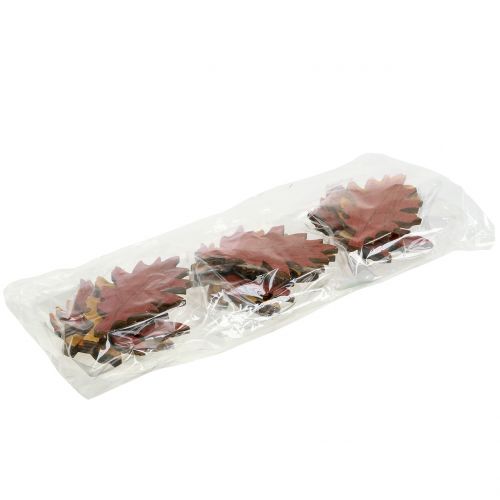 Floristik24 Decorative leaf mix wood yellow, orange, dark red 8cm 18 pcs