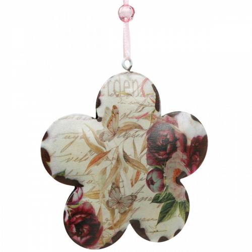 Floristik24 Decorative flower for hanging peonies nostalgic metal spring decoration 4pcs