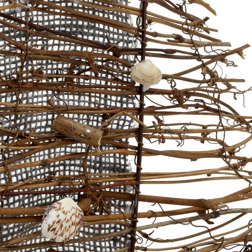 Floristik24 Decorative boat with branches and shells 38cm