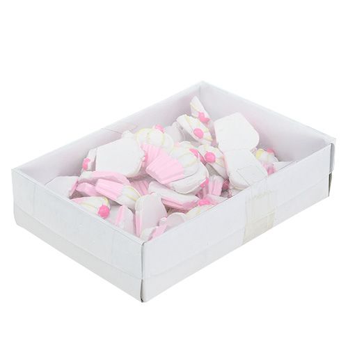 Floristik24 Miniature decorative cupcakes pink, white 2.5cm 60pcs