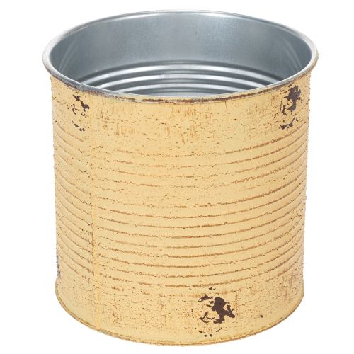 Product Decorative tin, apricot, metal plant pot, summer decoration, Ø15.5cm H15cm