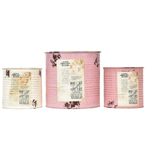 Product Flower pot set for balcony and garden, planter box decoration, vintage style, 15cm, 3 pieces