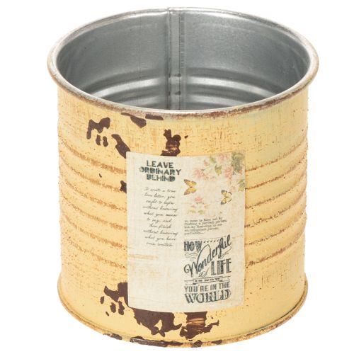 Floristik24 Decorative tin, summer apricot color, metal tin, plant pot, Ø8cm H7.5cm