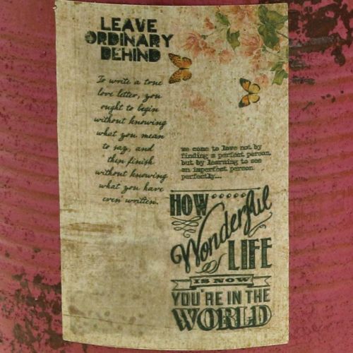 Product Decorative box purple metal tin can for planting Ø15.5cm H15cm