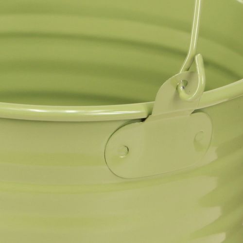 Floristik24 Decorative Bucket Metal Planter with Handle 4 Colors Ø14cm 8 Pcs