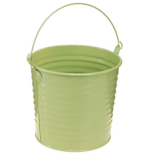 Floristik24 Decorative Bucket Metal Planter with Handle 4 Colors Ø14cm 8 Pcs