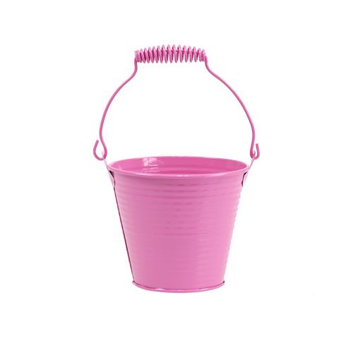 Decorative bucket pink Ø11cm H10cm