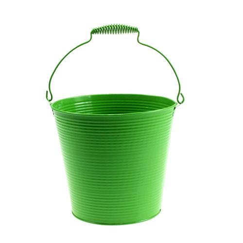 Floristik24 Decorative bucket green Ø17.5cm H17cm