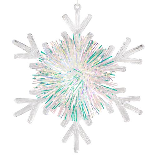 Product Decorative ice crystal snowflake for hanging Ø15cm 3pcs