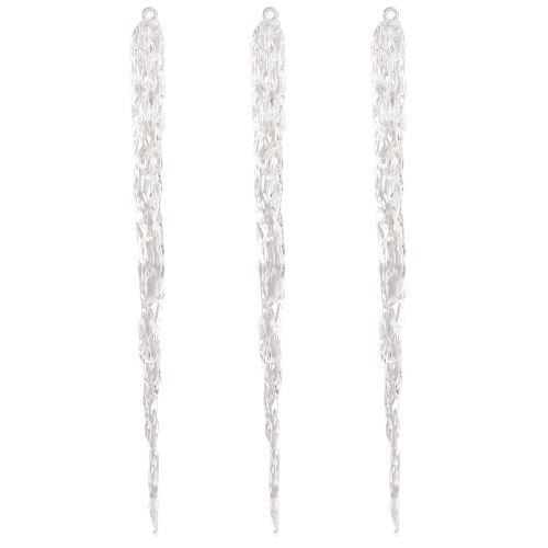 Product Decorative icicles for hanging winter decoration clear 28.5cm 3pcs