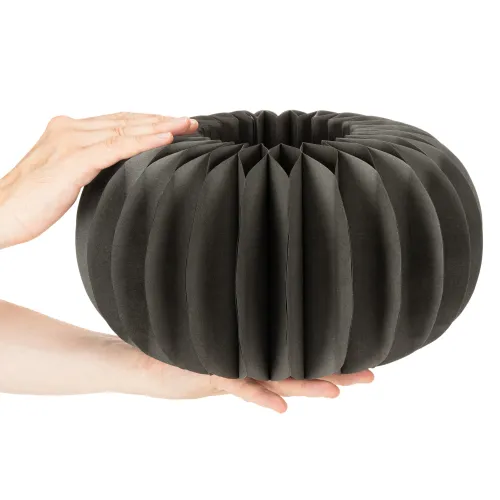 Pumpkin honeycomb paper table decoration, foldable, round, 34cm, 2 pieces | Floristik24.ie