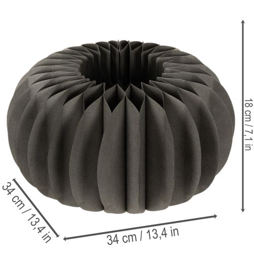 Pumpkin honeycomb paper table decoration, foldable, round, 34cm, 2 pieces | Floristik24.ie