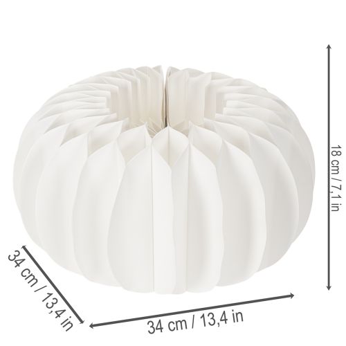 Paper decorative ball, modern pumpkin decoration, honeycomb paper, 34cm, 2 pieces | Floristik24.ie