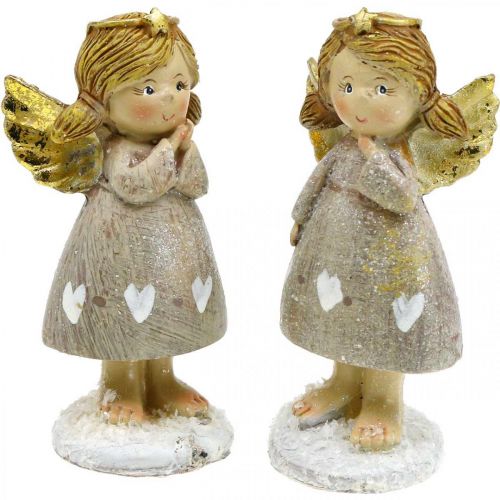 Floristik24 Deco angel Christmas angel angel figure angel pair H10cm 2pcs