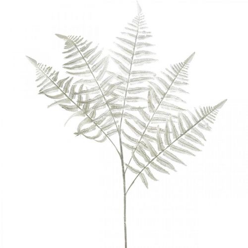 Deco fern artificial plant fern leaf artificial fern white L78cm