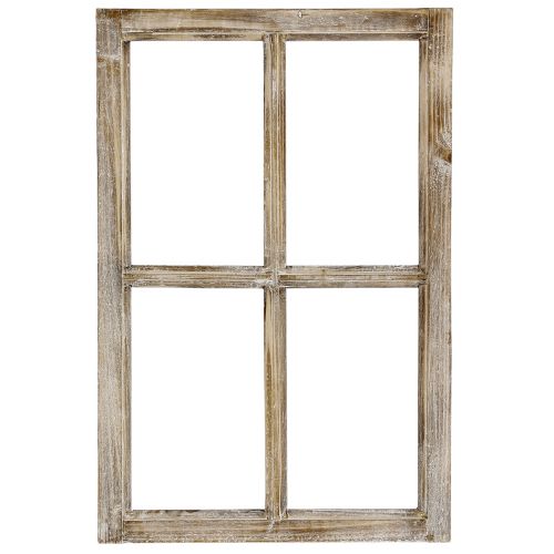 Floristik24 Decorative window frame wooden decoration rustic brown 40×60cm