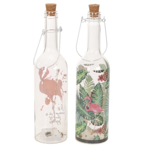 Deco bottle LED flamingo 37.5cm warm white 2pcs | Floristik24.ie