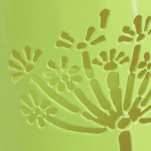 Product Decorative metal watering can, dandelion design, green, 12cm high, 2 pieces, decorative vase, shabby chic