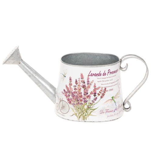 Decorative metal watering can, lavender, retro garden design, 30×11×14.5cm | Floristik24.ie