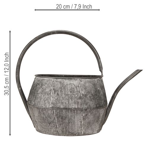 Product Decorative metal watering can/teapot, black, vintage style