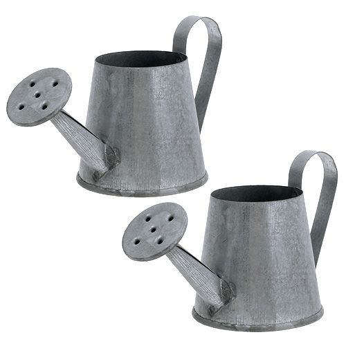 Floristik24 Decorative watering can zinc 8cm 5pcs