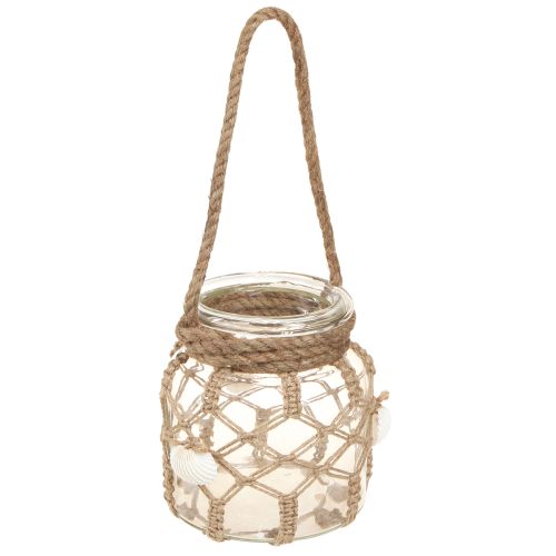 Product Decorative Glass Macrame Shells Table Decoration Hanging Decoration Ø14cm