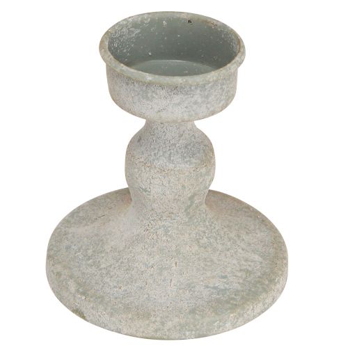 Product Decorative glass cup vintage metal gray shabby chic Ø8cm H15.5cm