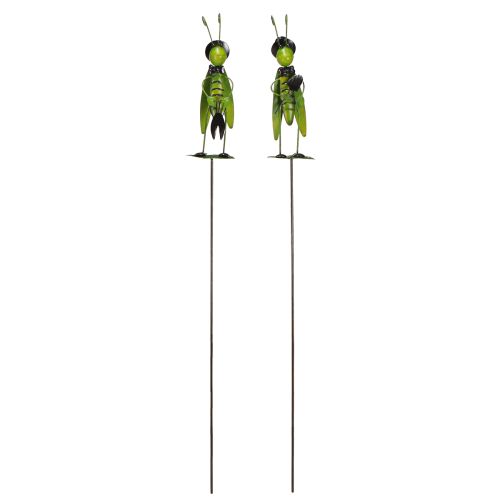 Product Decoration Grasshopper on Stick Garden Decoration Metal Assorted 77cm 2pcs