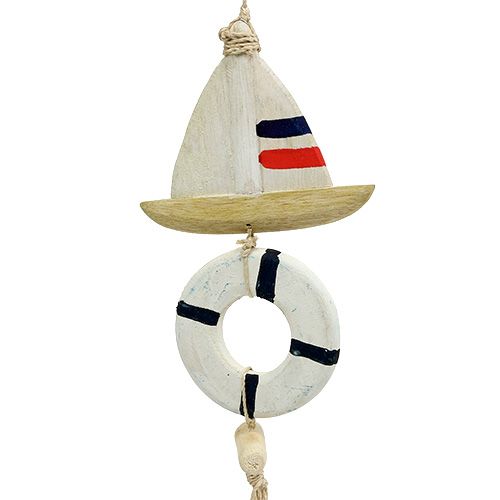 Floristik24 Decorative hanger boat, shells L42cm