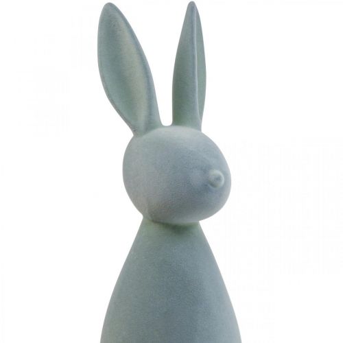 Product Deco Bunny Deco Easter Bunny Flocked Grey-Green H69cm