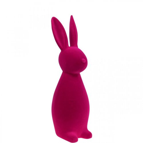 Deco Bunny Deco Easter Bunny Flocked Pink H47cm